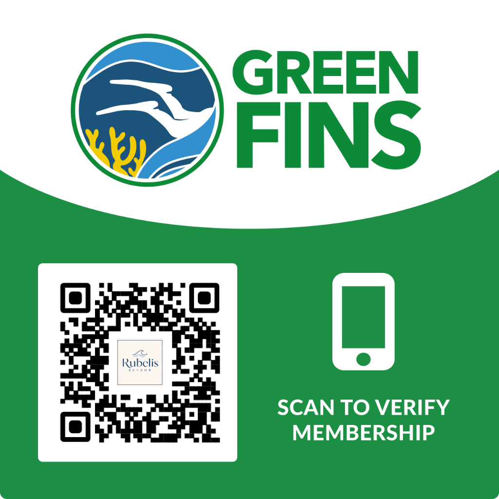 Green Fins membership verification QR code — Rubelis OÜ